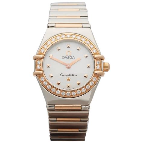 omega ladies constellation watch|ladies omega constellation diamond bezel.